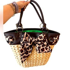Braciano woven straw bag